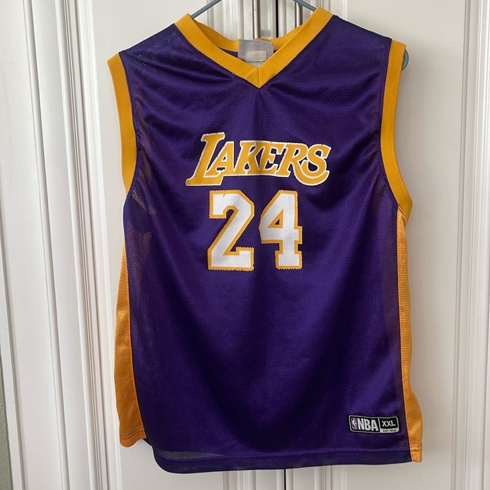 Vintage NBA Lakers Kobe Bryant Number 24 Mesh basketball Jersey XXL (18)